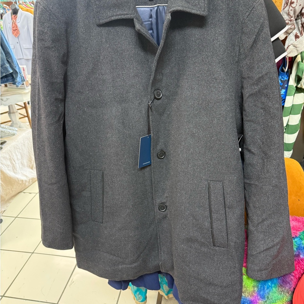 Cole Haan Charcoal Buttoned Coat